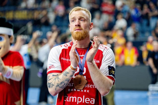 Köln, 12.05.2026, Handball, Herren, EHF Champions League Men 2025 26, Spiel um Platz 3, Aalborg Handball - SC Magdeburg RenÃ Antonsen (Aalborg Handball, 22) nachdem Spiel um Platz3