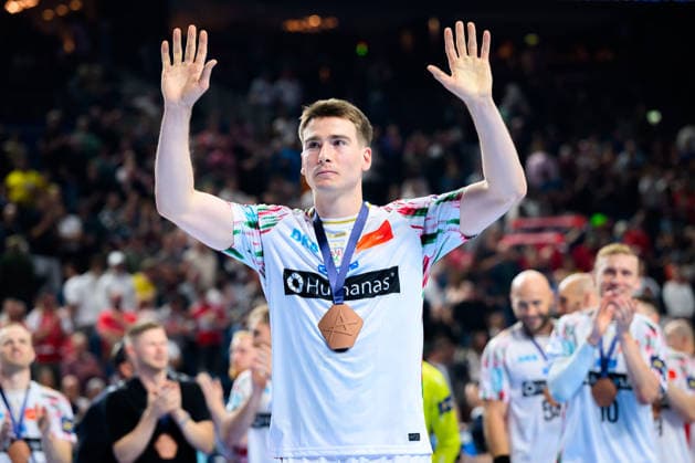 Koeln, Deutschland: Handball EHF CL Final 4 - Spiel Platz 3 - Aalborg Handbold - SC Magdeburg Manuel Zehnder (SC Magdeburg) Koeln Lanxess Arena Nordrhein-Westfalen Deutschland