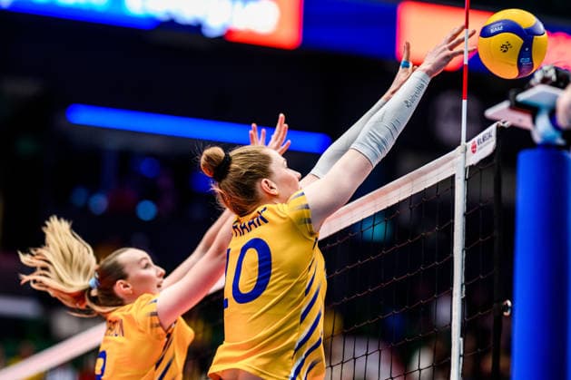 260614 Isabelle Haak of Sweden during the European League volleyball match between Sweden and Bosnia and Herzegovina on June 14, 2026 in Ängelholm. Photo: Mathilda Schuler BILDBYRAN kod MA MA1000 volleyboll volleyball european league sweden bosnia and herzegovina dam bbeng sverige sverige sweden