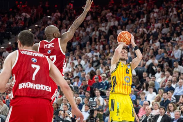 Martin Hermannsson 15 (Alba Berlin), FC Bayern Basketball vs. Alba Berlin, BBL, Finale 2, 14.06.2026 Muenchen Bayern Deutschland