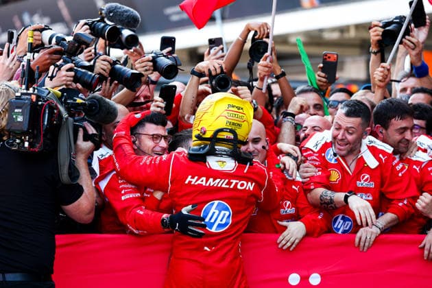 Lewis Hamilton of Great Britain and Scuderia Ferrari , Race, F1 Grand Prix of Barcelona-Catalunya, am 14. June 2026 in Barcelona, Spain. (Foto von Diogo Cardoso DeFodi Images) Lewis Hamilton of Great Britain and Scuderia Ferrari , Race, F1 Grand Prix of Barcelona-Catalunya, Circuit de Barcelona-Catalunya on June 14, 2026 in Barcelona, Spain. (Photo by Diogo Cardoso DeFodi Images) -