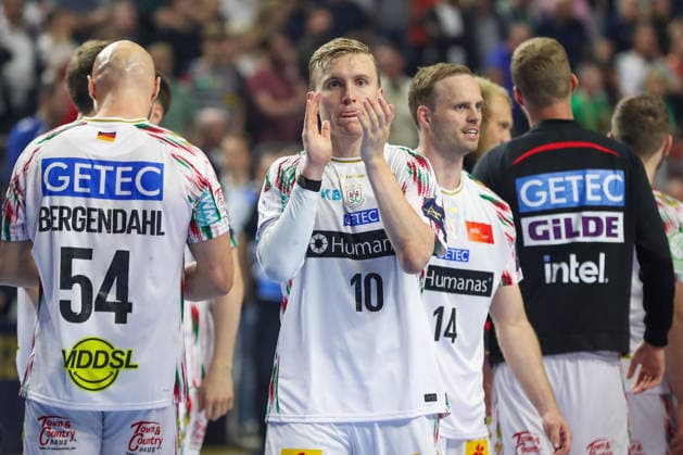 14.06.2026, xgox, Handball - EHF Champions League Spiel um Platz 3 SC Magdeburg - Aalborg Handbold v.l. Gisli Thorgeir Kristjansson (Magdeburg, 10) Jubel ueber den Sieg, Jubel nach Spielende Köln
