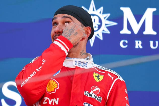 Lewis Hamilton of Great Britain and Scuderia Ferrari , Race, F1 Grand Prix of Barcelona-Catalunya, am 14. June 2026 in Barcelona, Spain. (Foto von Diogo Cardoso DeFodi Images) Lewis Hamilton of Great Britain and Scuderia Ferrari , Race, F1 Grand Prix of Barcelona-Catalunya, Circuit de Barcelona-Catalunya on June 14, 2026 in Barcelona, Spain. (Photo by Diogo Cardoso DeFodi Images) -