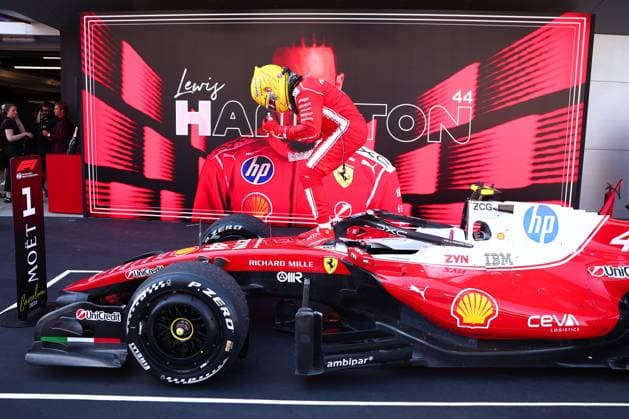 44 HAMILTON Lewis (gbr), Scuderia Ferrari SF-26, action during the Formula 1 Barcelona-Catalunya Grand Prix 2026, 7th round of the 2026 Formula One World Championship, WM, Weltmeisterschaft from June 12 to 14, 2026 on the Circuit de Barcelona-Catalunya, in Montmelo, Spain - Photo: Hoch Zwei Montmelo Spain