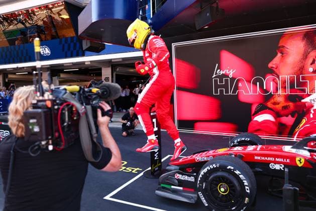 44 HAMILTON Lewis (gbr), Scuderia Ferrari SF-26, action during the Formula 1 Barcelona-Catalunya Grand Prix 2026, 7th round of the 2026 Formula One World Championship, WM, Weltmeisterschaft from June 12 to 14, 2026 on the Circuit de Barcelona-Catalunya, in Montmelo, Spain - Photo: Hoch Zwei Montmelo Spain