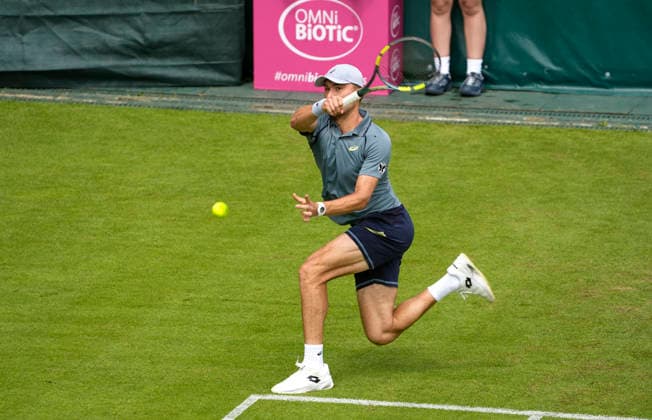 photo : Raphael COLLIGNON (BEL) Tennis-Turnier Terra Wortmann Cup - Qualifikationsrunde - im Gerry Weber Sportpark in Halle Westfalen am So. 14.06.2026