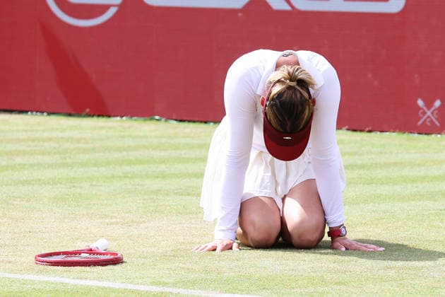 TENNIS - WTA, Tennis Damen Queen s Club LONDON,ENGLAND,14.JUN.26 - TENNIS - WTA Tour, HSBC Championships. Image shows the rejoicing of Donna Vekic (CRO).  GEPAxpictures xAlanxGrieves