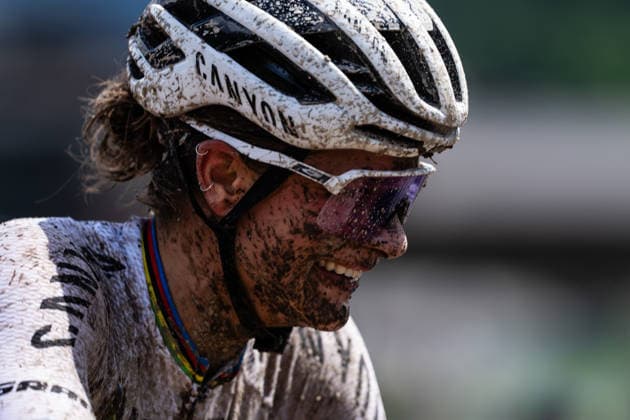 MOUNTAINBIKE - UCI MTB World Series LEOGANG,AUSTRIA,14.JUN.26 - CYCLING, MOUNTAIN BIKE - UCI Mountainbike World Cup, Cross-Country Olympic. Image shows the rejoicing of Jenny Rissveds (SWE).  GEPAxpictures xJulioxArellano