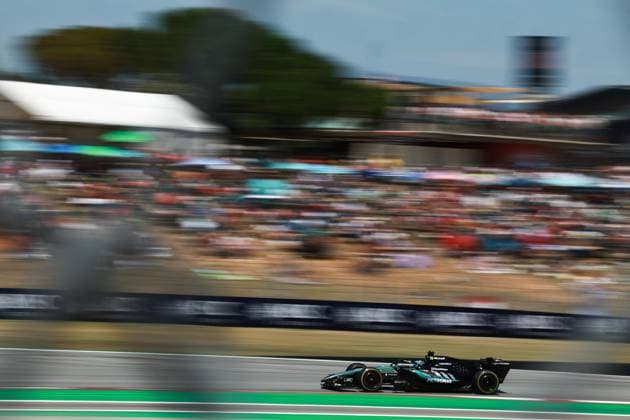 63 RUSSELL George (gbr), Mercedes AMG F1 Team W17, action during the Formula 1 Barcelona-Catalunya Grand Prix 2026, 7th round of the 2026 Formula One World Championship, WM, Weltmeisterschaft from June 12 to 14, 2026 on the Circuit de Barcelona-Catalunya, in Montmelo, Spain - Photo: Hoch Zwei Montmelo Spain
