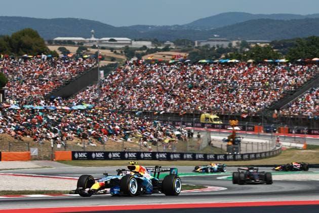 30 LAWSON Liam (nzl), Visa Cash App RB F1 Team VCARB03, action during the Formula 1 Barcelona-Catalunya Grand Prix 2026, 7th round of the 2026 Formula One World Championship, WM, Weltmeisterschaft from June 12 to 14, 2026 on the Circuit de Barcelona-Catalunya, in Montmelo, Spain - Photo: Hoch Zwei Montmelo Spain