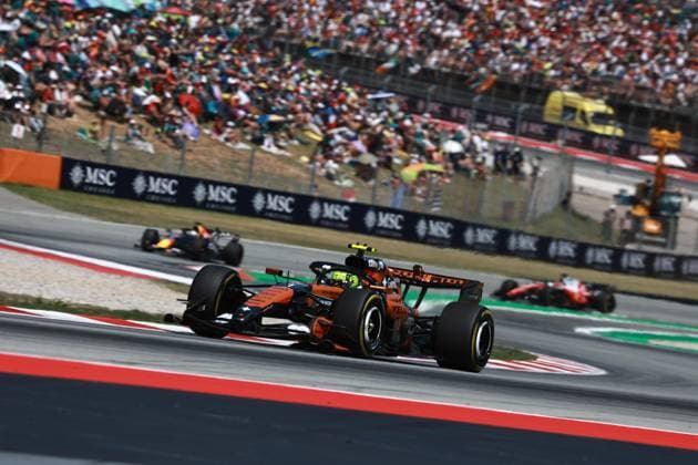 01 NORRIS Lando (gbr), McLaren F1 Team MCL40, action during the Formula 1 Barcelona-Catalunya Grand Prix 2026, 7th round of the 2026 Formula One World Championship, WM, Weltmeisterschaft from June 12 to 14, 2026 on the Circuit de Barcelona-Catalunya, in Montmelo, Spain - Photo: Hoch Zwei Montmelo Spain