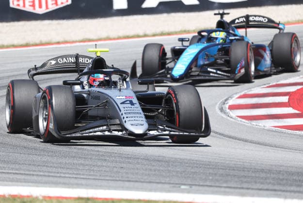 Formula 2 Championship - Round 5 Barcelona - Feature Race Colton Herta of Hitech TGR competes during the Formula 2 MSC Cruises Gran Premio de Barcelona-Catalunya Race at Barcelona-Catalunya Circuit in Barcelona, Spain, on June 14, 2026. Barcelona Barcelona Spain  Copyright: xUrbanandsportx originalFilename:urbanandsport-formula2260614_npbTs.jpg