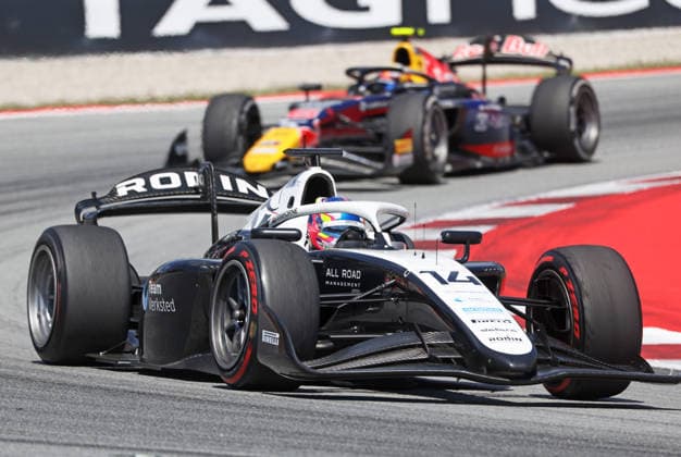 Formula 2 Championship - Round 5 Barcelona - Feature Race Martinius Stenshorne of Rodin Motorsport during the Formula 2 MSC Cruises Gran Premio de Barcelona-Catalunya Race at Barcelona-Catalunya Circuit in Barcelona, Spain, on June 14, 2026. Barcelona Barcelona Spain  Copyright: xUrbanandsportx originalFilename:urbanandsport-formula2260614_npv1J.jpg