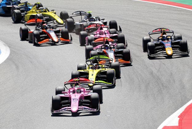 Formula 2 Championship - Round 5 Barcelona - Feature Race Alex Dunne of Rodin Motorsport during the Formula 2 MSC Cruises Gran Premio de Barcelona-Catalunya Race at Barcelona-Catalunya Circuit in Barcelona, Spain, on June 14, 2026. Barcelona Barcelona Spain  Copyright: xUrbanandsportx originalFilename:urbanandsport-formula2260614_npDmY.jpg
