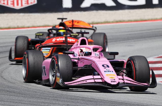 Formula 2 Championship - Round 5 Barcelona - Feature Race Gabriele Mini of MP Motorsport during the Formula 2 MSC Cruises Gran Premio de Barcelona-Catalunya Race at Barcelona-Catalunya Circuit in Barcelona, Spain, on June 14, 2026. Barcelona Barcelona Spain  Copyright: xUrbanandsportx originalFilename:urbanandsport-formula2260614_npPwH.jpg