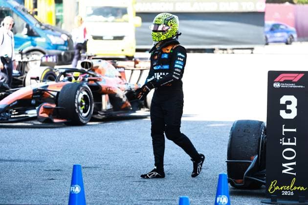 NORRIS Lando (gbr), McLaren F1 Team MCL40, portrait during the Formula 1 Barcelona-Catalunya Grand Prix 2026, 7th round of the 2026 Formula One World Championship, WM, Weltmeisterschaft from June 12 to 14, 2026 on the Circuit de Barcelona-Catalunya, in Montmelo, Spain - Photo: Hoch Zwei Montmelo Spain