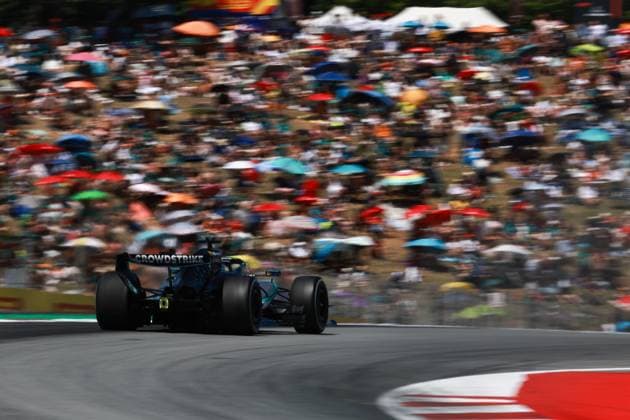63 RUSSELL George (gbr), Mercedes AMG F1 Team W17, action during the Formula 1 Barcelona-Catalunya Grand Prix 2026, 7th round of the 2026 Formula One World Championship, WM, Weltmeisterschaft from June 12 to 14, 2026 on the Circuit de Barcelona-Catalunya, in Montmelo, Spain - Photo: Hoch Zwei Montmelo Spain