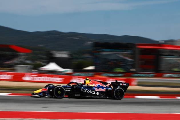 06 HADJAR Isack (fra), Red Bull Racing Ford RB22, action during the Formula 1 Barcelona-Catalunya Grand Prix 2026, 7th round of the 2026 Formula One World Championship, WM, Weltmeisterschaft from June 12 to 14, 2026 on the Circuit de Barcelona-Catalunya, in Montmelo, Spain - Photo: Hoch Zwei Montmelo Spain