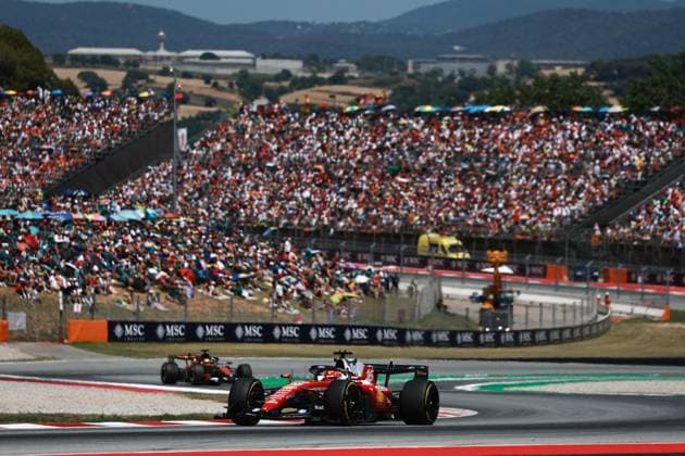 16 LECLERC Charles (mco), Scuderia Ferrari SF-26, action during the Formula 1 Barcelona-Catalunya Grand Prix 2026, 7th round of the 2026 Formula One World Championship, WM, Weltmeisterschaft from June 12 to 14, 2026 on the Circuit de Barcelona-Catalunya, in Montmelo, Spain - Photo: Hoch Zwei Montmelo Spain