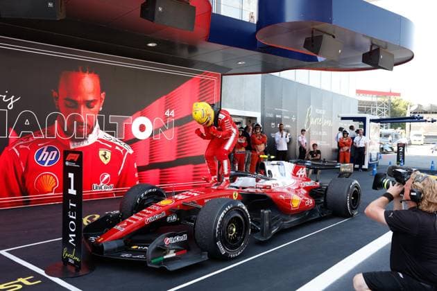 HAMILTON Lewis (gbr), Scuderia Ferrari SF-26, portrait during the Formula 1 Barcelona-Catalunya Grand Prix 2026, 7th round of the 2026 Formula One World Championship, WM, Weltmeisterschaft from June 12 to 14, 2026 on the Circuit de Barcelona-Catalunya, in Montmelo, Spain - Photo: Hoch Zwei Montmelo Spain