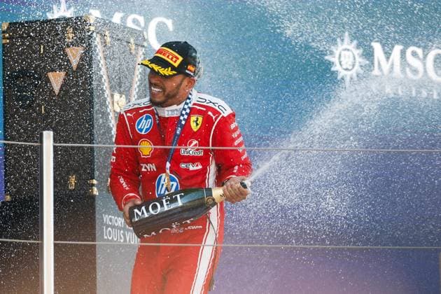 HAMILTON Lewis (gbr), Scuderia Ferrari SF-26, portrait during the Formula 1 Barcelona-Catalunya Grand Prix 2026, 7th round of the 2026 Formula One World Championship, WM, Weltmeisterschaft from June 12 to 14, 2026 on the Circuit de Barcelona-Catalunya, in Montmelo, Spain - Photo: Hoch Zwei Montmelo Spain