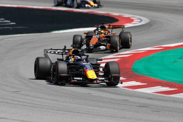 03 VERSTAPPEN Max (nld), Red Bull Racing Ford RB22, action during the Formula 1 Barcelona-Catalunya Grand Prix 2026, 7th round of the 2026 Formula One World Championship, WM, Weltmeisterschaft from June 12 to 14, 2026 on the Circuit de Barcelona-Catalunya, in Montmelo, Spain - Photo: Hoch Zwei Montmelo Spain
