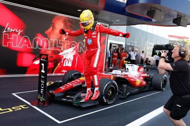HAMILTON Lewis (gbr), Scuderia Ferrari SF-26, portrait during the Formula 1 Barcelona-Catalunya Grand Prix 2026, 7th round of the 2026 Formula One World Championship, WM, Weltmeisterschaft from June 12 to 14, 2026 on the Circuit de Barcelona-Catalunya, in Montmelo, Spain - Photo: Hoch Zwei Montmelo Spain
