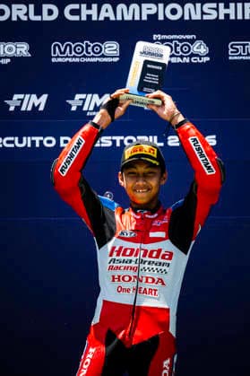 June 14, 2026, Cascais, Lisbon, Portugal: Kiandra Ramadhipa - of the Honda Asia-Dream Racing Junior Team during the FIM Moto3 Junior World Championship, WM, Weltmeisterschaft Race at Circuito Estoril on june 14, 2026 in Estoril,Cascais Portugal. Cascais Portugal - ZUMAr200 20260614_zsp_r200_086 Copyright: xNunoxReisinhox