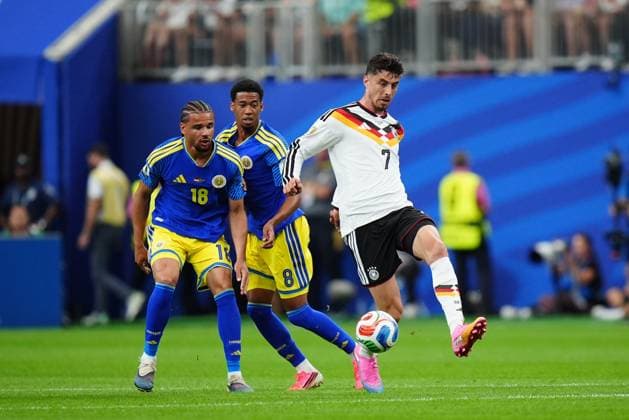 Germany v Curacao - FIFA World Cup, WM, Weltmeisterschaft, Fussball 2026 - Group E HOUSTON, UNITED STATES - JUNE 14: Kai Havertz of Germany in action against Armando Obispo of Curacao during the 2026 FIFA World Cup First Stage Group E match between Germany and Curacao at NRG Stadium (Houston Stadium) in Houston, Texas, United States on June 14, 2026. Hakan Akgun Anadolu Texas United States. Editorial use only. Please get in touch for any other usage.  Copyright: x2026xAnadoluxHakanxAkgunx