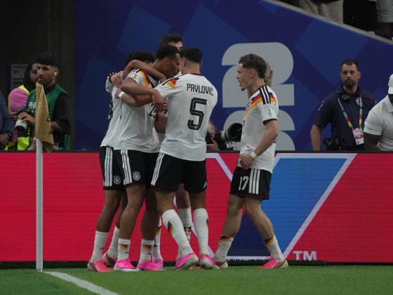 USA, WM FIFA 2026, Vorrunde, Deutschland vs Curacao 14.06.2026, Houston Stadium, Houston, USA, WM FIFA 2026, Vorrunde, Deutschland vs Curacao, im Bild Felix Nmecha (Deutschland) freut sich über das Tor zum 1:0.