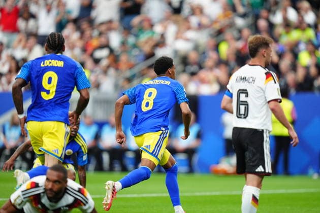 Germany v Curacao - FIFA World Cup, WM, Weltmeisterschaft, Fussball 2026 - Group E HOUSTON, UNITED STATES - JUNE 14: Livano Comenencia (8) of Curacao celebrates after scoring a goal during the 2026 FIFA World Cup First Stage Group E match between Germany and Curacao at NRG Stadium (Houston Stadium) in Houston, Texas, United States on June 14, 2026. Hakan Akgun Anadolu Texas United States. Editorial use only. Please get in touch for any other usage.  Copyright: x2026xAnadoluxHakanxAkgunx