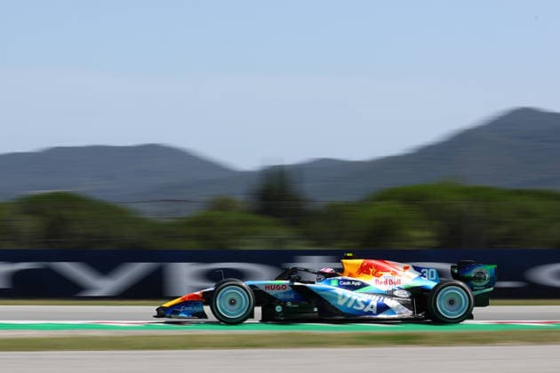 F1 Gran Prix of Spain Liam Lawson of Visa Cash App Racing Bulls F1 Team on track during the F1 Grand Prix of Catalunya at Montemelo Circuit on June 14, 2026 in Barcelona, Spain. . Barcelona Circuit de Catalunya Spain Copyright: xMarcoxCanonierox