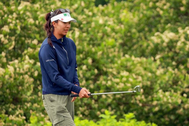 Dow Championship Midland, MI - JUNE 14: Alison Lee of the United States reacts to her putt on the 3rd green during the final round of the Dow Championship at Midland Country Club on June 14, 2026 in Midland, Michigan. Midland Michigan United States  Copyright: xAmyxLemusx originalFilename:lemus-dowchamp260614_npO9a.jpg