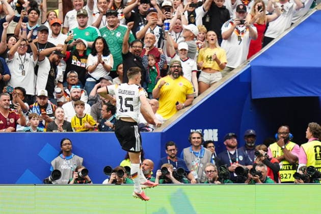 Germany v Curacao - FIFA World Cup, WM, Weltmeisterschaft, Fussball 2026 - Group E HOUSTON, UNITED STATES - JUNE 14: Nico Schlotterbeck of Germany celebrates after scoring a goal during the 2026 FIFA World Cup First Stage Group E match between Germany and Curacao at NRG Stadium (Houston Stadium) in Houston, Texas, United States on June 14, 2026. Hakan Akgun Anadolu Texas United States. Editorial use only. Please get in touch for any other usage.  Copyright: x2026xAnadoluxHakanxAkgunx