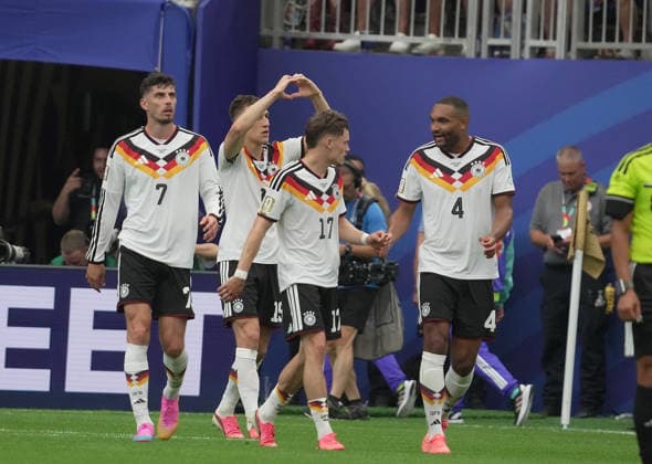 USA, WM FIFA 2026, Vorrunde, Deutschland vs Curacao 14.06.2026, Houston Stadium, Houston, USA, WM FIFA 2026, Vorrunde, Deutschland vs Curacao, im Bild Nico Schlotterbeck (Deutschland) freut sich über das Tor zum 2:1.