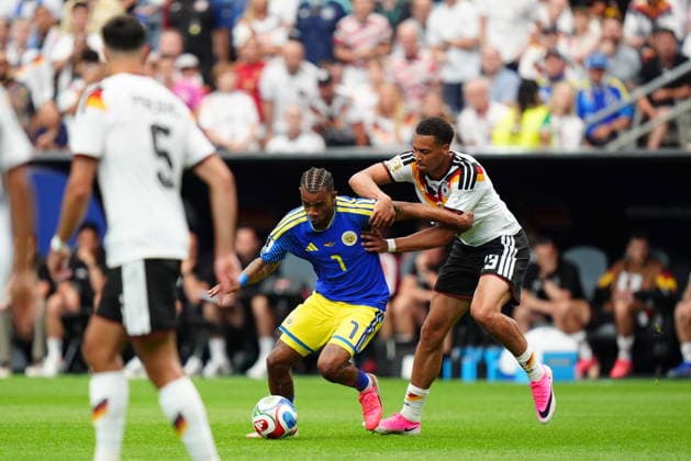 Germany v Curacao - FIFA World Cup, WM, Weltmeisterschaft, Fussball 2026 - Group E HOUSTON, UNITED STATES - JUNE 14: Felix Nmecha of Germany in action against Juninho Bacuna of Curacao during the 2026 FIFA World Cup First Stage Group E match between Germany and Curacao at NRG Stadium (Houston Stadium) in Houston, Texas, United States on June 14, 2026. Hakan Akgun Anadolu Texas United States. Editorial use only. Please get in touch for any other usage.  Copyright: x2026xAnadoluxHakanxAkgunx
