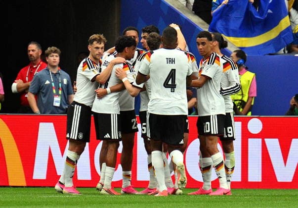 FIFA World Cup, WM, Weltmeisterschaft, Fussball 2026 - Group E - Germany vs Curacao German players celebrate after scoring the 3-1 during the FIFA World Cup 2026 group stage match Germany against Curacao, in Houston, USA, 14 June 2026. HOUSTON United States  Copyright: xSAMxWASSONx
