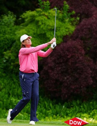 MIDLAND, MI - JUNE 14: LPGA, Golf Damen golfer Juli Inkster plays her tee shot on the 7th hole on June 14, 2026, during the final round of the LPGA Dow Championship at Midland Country Club in Midland, Michigan. (Photo by Brian Spurlock Icon Sportswire) GOLF: JUN 14 LPGA Dow Championship EDITORIAL USE ONLY Icon26061418