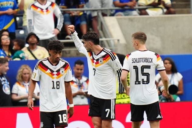 Germany v Curacao - FIFA World Cup, WM, Weltmeisterschaft, Fussball 2026 - Group E HOUSTON, UNITED STATES - JUNE 14: Kai Havertz of Germany celebrates after scoring a goal during the 2026 FIFA World Cup First Stage Group E match between Germany and Curacao at NRG Stadium (Houston Stadium) in Houston, Texas, United States on June 14, 2026. Hakan Akgun Anadolu Texas United States. Editorial use only. Please get in touch for any other usage.  Copyright: x2026xAnadoluxHakanxAkgunx