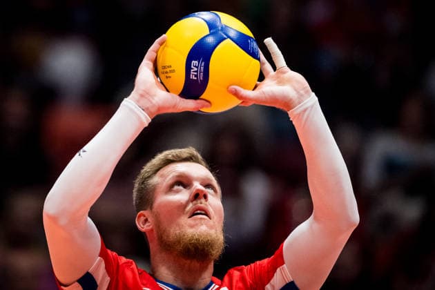 European Men s Volleyball League match Czechia vs Denmark in Jihlava, Czech Republic, June 14, 2026. Czech Lubos Bartunek. (CTKxPhoto JaroslavxSvoboda) CTKPhotoP2026061405240  CTKPhotoP2026061405240