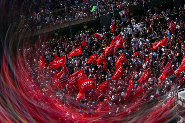 24 HEURES DU MANS 2026 - PODIUM Fans, crowd, foule, fan Toyota Racing during the podium of the 24 Hours of Le Mans 2026, 3rd round of the 2026 FIA World Endurance Championship, on June 14, 2026 on the Circuit des 24 Heures du Mans in Le Mans, France -  Copyright: xGERMAINxHAZARDx