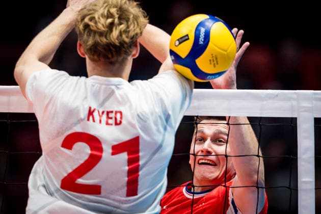 European Men s Volleyball League match Czechia vs Denmark in Jihlava, Czech Republic, June 14, 2026. Lukas Vasina of Czech Republic. (CTKxPhoto JaroslavxSvoboda) CTKPhotoP2026061405251  CTKPhotoP2026061405251