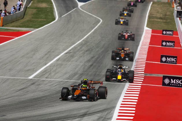 F1 - BARCELONA-CATALUNYA GRAND PRIX 2026 01 NORRIS Lando (gbr), McLaren F1 Team MCL40, action 03 VERSTAPPEN Max (nld), Red Bull Racing Ford RB22, action during the Formula 1 Barcelona-Catalunya Grand Prix 2026, 7th round of the 2026 Formula One World Championship, WM, Weltmeisterschaft from June 12 to 14, 2026 on the Circuit de Barcelona-Catalunya, in Montmelo, Spain - MontmeloSpain  Copyright: xXavixBonillax