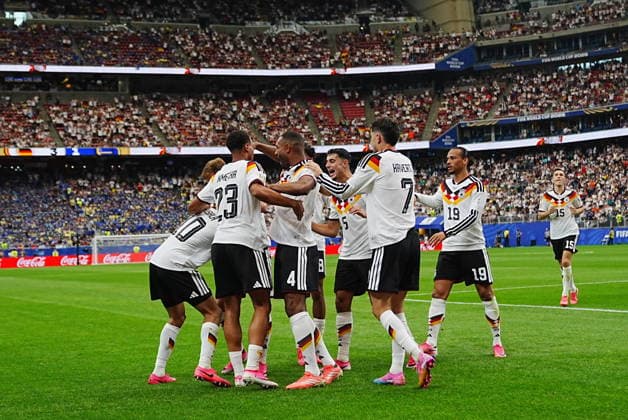 Germany v Curacao - FIFA World Cup, WM, Weltmeisterschaft, Fussball 2026 - Group E HOUSTON, UNITED STATES - JUNE 14: Musiala of Germany celebrates with teammates after scoring a goal during the 2026 FIFA World Cup First Stage Group E match between Germany and Curacao at NRG Stadium (Houston Stadium) in Houston, Texas, United States on June 14, 2026. Hakan Akgun Anadolu Texas United States. Editorial use only. Please get in touch for any other usage.  Copyright: x2026xAnadoluxHakanxAkgunx