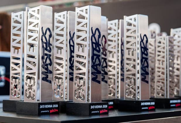 BASKETBALL - FIBA 3x3 World Tour VIENNA,AUSTRIA,14.JUN.26 - BASKETBALL - FIBA 3x3 World Tour. Image shows trophies.  GEPAxpictures xEdgarxEisner