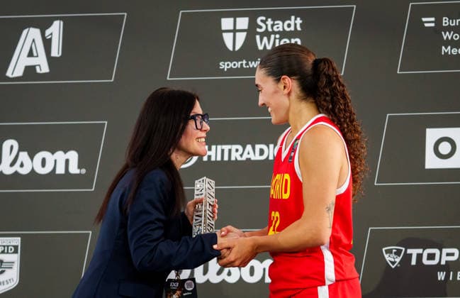 BASKETBALL - FIBA 3x3 World Tour VIENNA,AUSTRIA,14.JUN.26 - BASKETBALL - FIBA 3x3 World Tour. Image shows Juana Camilion (Madrid).  GEPAxpictures xEdgarxEisner