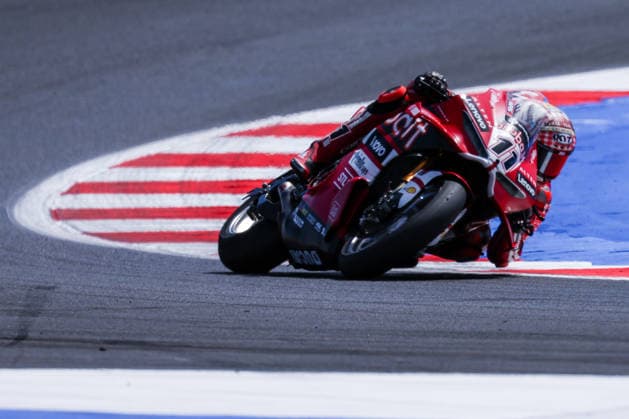 June 14, 2026, Misano Adriatico, Rimini, Italy: Nicolo Bulega of Aruba.it Racing - Ducati with Ducati Panigale V4R seen during FIM SBK Superbike World Championship, WM, Weltmeisterschaft Pirelli Emilia-Romagna Round 7 - Superpole Race at Misano World Circuit Marco Simoncelli in Misano Adriatico, Italy Misano Adriatico Italy - ZUMAs197 20260614_aaa_s197_119 Copyright: xFabrizioxCarabellix