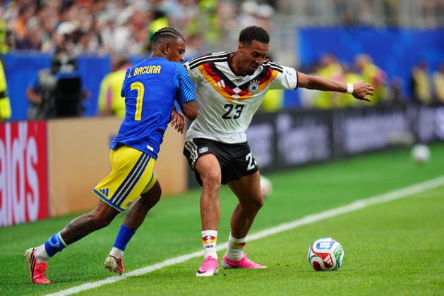 Germany v Curacao - FIFA World Cup, WM, Weltmeisterschaft, Fussball 2026 - Group E HOUSTON, UNITED STATES - JUNE 14: Felix Nmecha of Germany in action against Juninho Bacuna of Curacao during the 2026 FIFA World Cup First Stage Group E match between Germany and Curacao at NRG Stadium (Houston Stadium) in Houston, Texas, United States on June 14, 2026. Hakan Akgun Anadolu Texas United States. Editorial use only. Please get in touch for any other usage.  Copyright: x2026xAnadoluxHakanxAkgunx