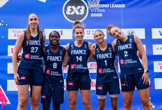 BASKETBALL - FIBA 3x3 World Tour VIENNA,AUSTRIA,14.JUN.26 - BASKETBALL - FIBA 3x3 World Tour. Image shows the team of FRA.  GEPAxpictures xEdgarxEisner