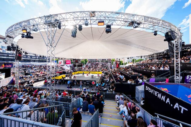 BASKETBALL - FIBA 3x3 World Tour VIENNA,AUSTRIA,14.JUN.26 - BASKETBALL - FIBA 3x3 World Tour. Image shows an overview of the A1 Arena.  GEPAxpictures xEdgarxEisner